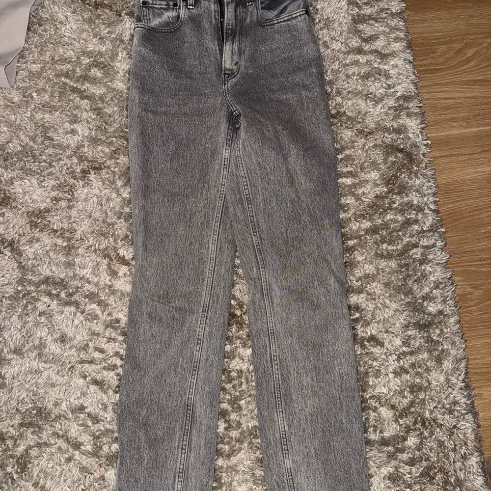 Abercrombie & Fitch Women's Gray Straight Leg Jeans